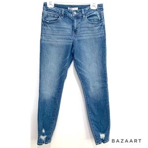 Willow+Root Mid Rise Ankle Skinny Distressed Jeans Sz:28
